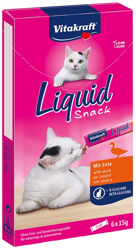 Vitakraft Liquid Snack Eend & B-glucaan, 6 St