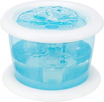 Drinkfontein Bubble Stream, Kunststof 3 L/Ø 25 × 16 Cm, Blauw/wit