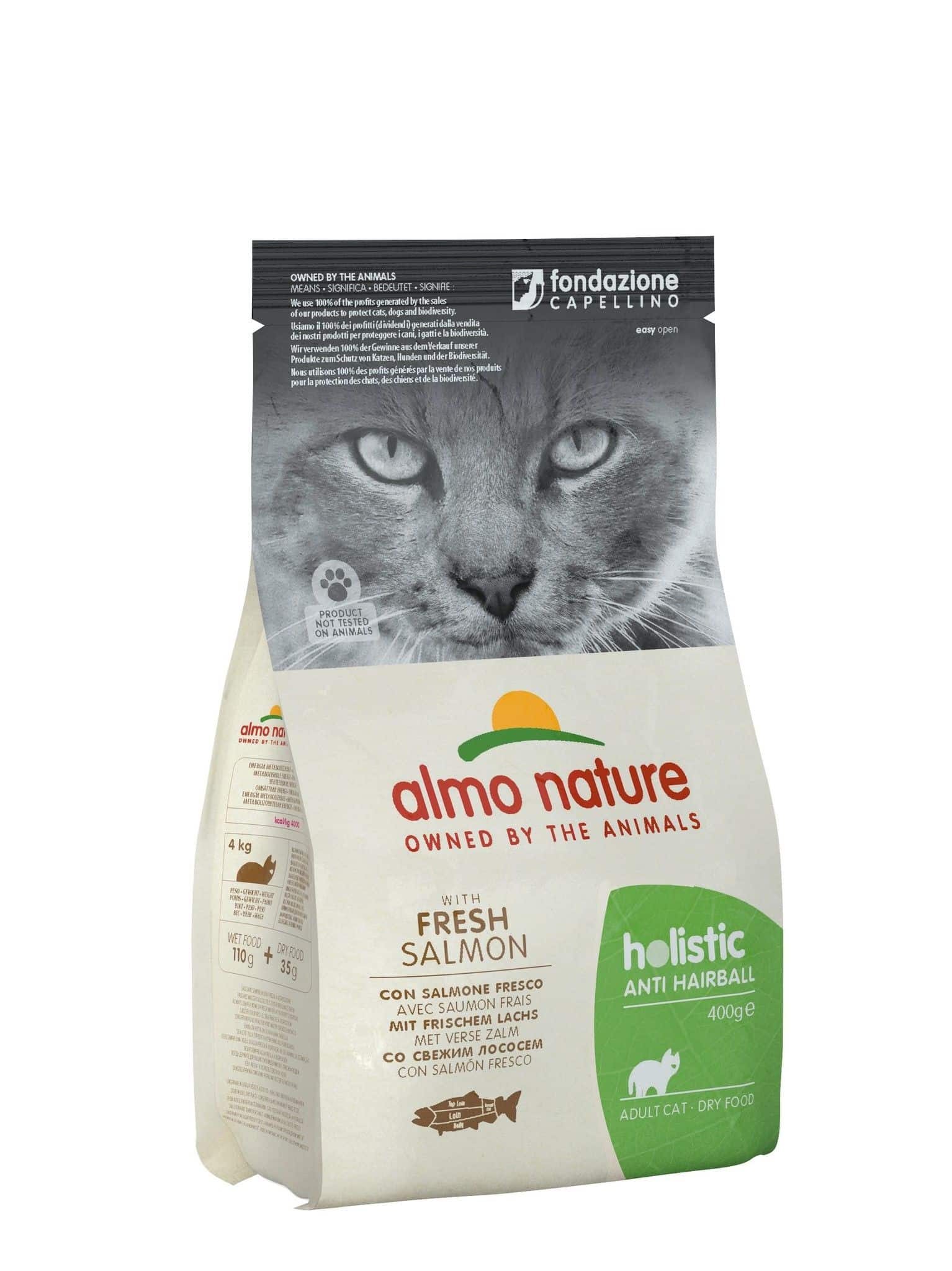 Almo Nature Kat Holistic Droogvoer – Anti-hairball – Zalm 400g